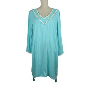 Oceanista Laguna Coastal Grandma Seashell Accent Dress Tunic  XL